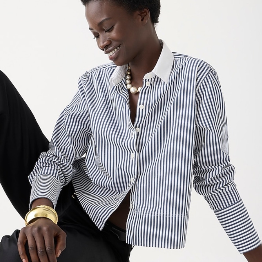 Jcrew Cropped Garçon Shirt NWT